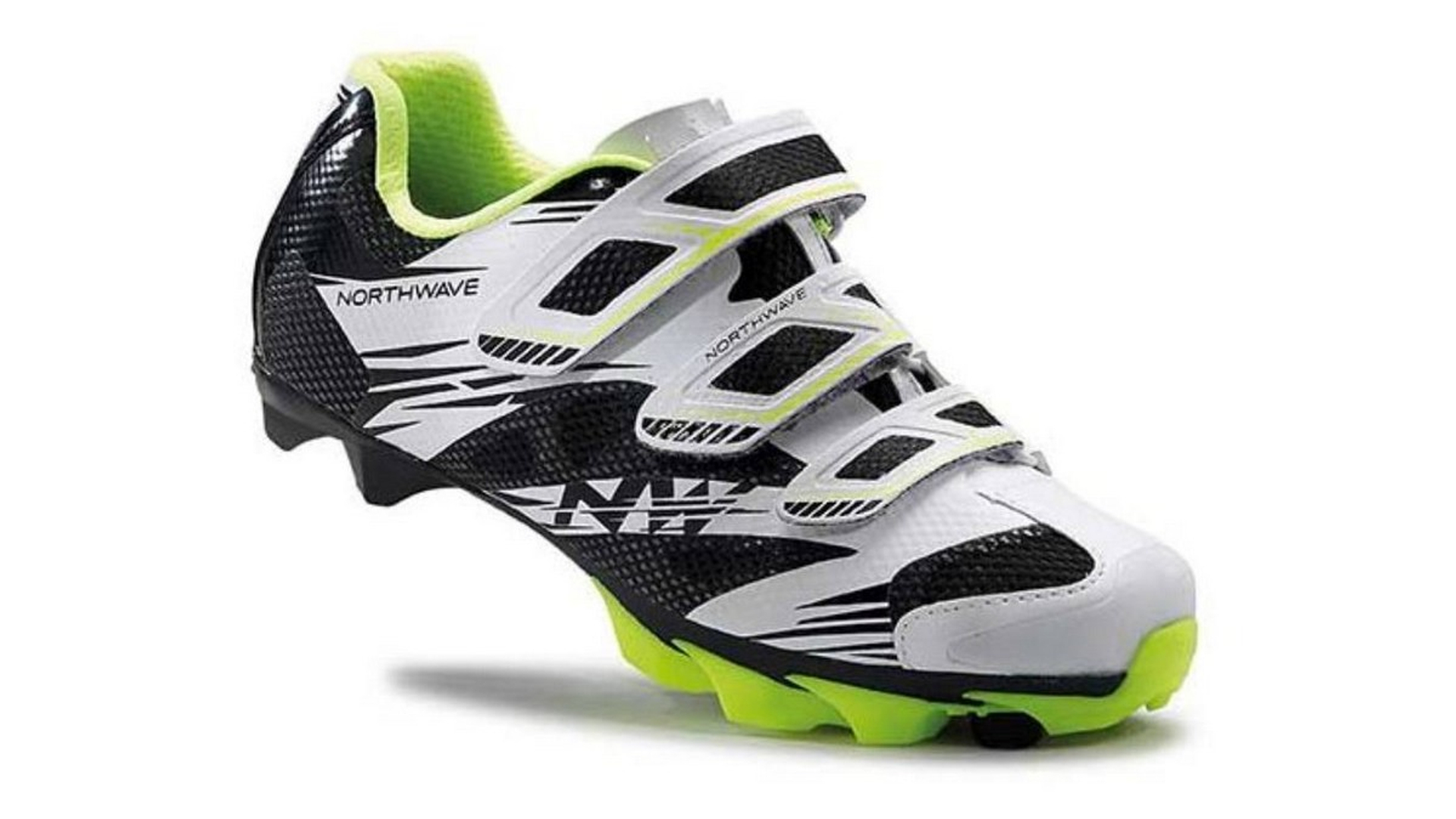 NORTHWAVE MTB Katana 2 3S WMN női kerékpáros cipő, fehér/fekete/sárga fluo, 36