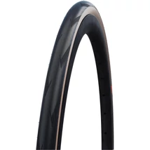 SCHWALBE Pro One TT 25-622 (700x25C, 28col) Super Race Evolution Line időfutam / triatlon külső gumi (köpeny), Tubeless Easy, hajtogatható, fekete/bézs