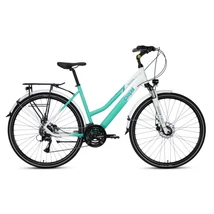 CSEPEL Traction 200 28col női túra/trekking kerékpár - matt fehér-türkiz