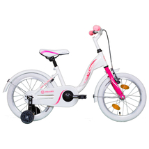 KOLIKEN Kid Bike 16col gyermekkerékpár / tanulóbicikli - kontrás - pink