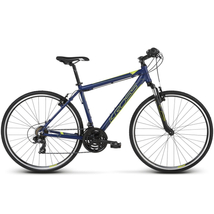 KROSS Evado 1.0 M 2022 28col férfi cross kerékpár - navy blue / lime matt