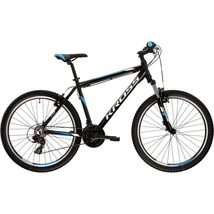KROSS Hexagon 1.0 2022 26col MTB kerékpár - black / white / blue gloss