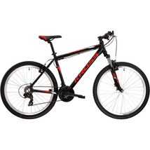 KROSS Hexagon 2022 26col MTB kerékpár - black / red / grey gloss