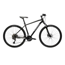 KROSS Evado 7.0 28col férfi cross-trekking kerékpár - black/silver gloss