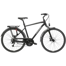 KROSS Trans 3.0 M 28col férfi túra/trekking kerékpár - black / grey gloss