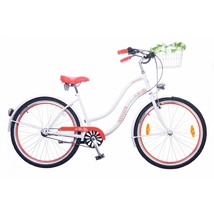 NEUZER Picnic női városi / cruiser kerékpár, fehér / piros