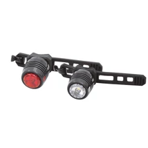 BIKEFUN Knob III USB első és hátsó lámpa szett - alu