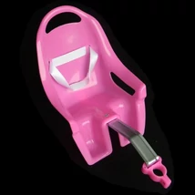 Gyermekülés játékbabához nyeregcsőre, pink