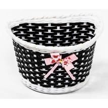 Első kosár gyermekkerékpárra, 12-20 col - masnis - fekete