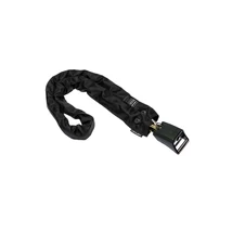 HIPLOK Homie Silver 120 cm kerékpárzár - All Black
