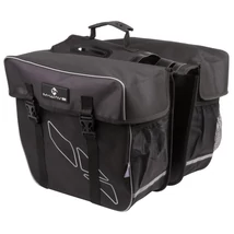 M-WAVE Amsterdam Double kétrészes túratáska csomagtartóra - 30 liter - fekete-szürke