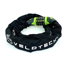 VELOTECH 6x900 láncos kerékpárzár (lánczár/lakat) - 90cm - számzáras 