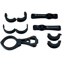VELOTECH dupla kulacstartó adapter kormányra/nyeregcsőre - alu - fekete