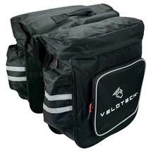 VELOTECH kétrészes classic túratáska csomagtartóra - vízálló - 2x12 liter