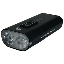 VELOTECH Pro 1000L 2LED USB első lámpa - 1000 lumen - alu