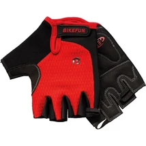 BIKEFUN Missy rövidujjú női kerékpáros kesztyű, piros