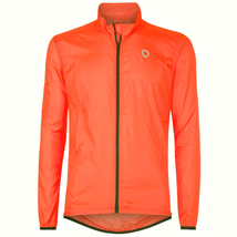 BRIKO víz- és szélálló kerékpáros kabát széldzseki - orange flame (szimbolikus termékkép, a mellrészen BRIKO felirat, hátul teljes logó látható)