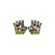 Disney Mickey egér gyermek kerékpáros kesztyű - neon/szürke - XS