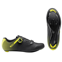 NORTHWAVE Road Core Plus 2 országúti kerékpáros cipő - fekete/fluo sárga