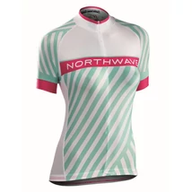 NORTHWAVE Logo3 WMN női rövidujjú mez, fehér/zöld