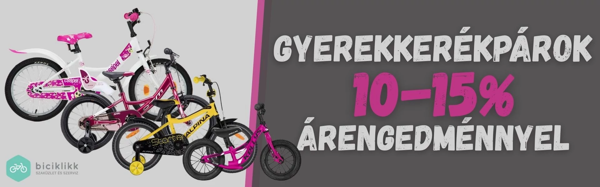 Gyerekkerékpár akció